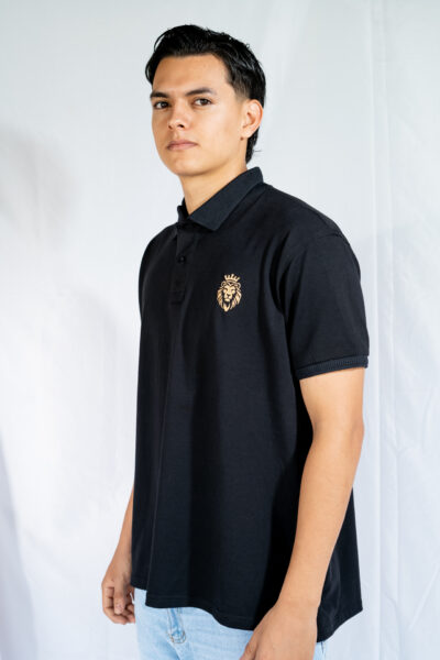 Camiseta Polo Azul Turquí - Dorado