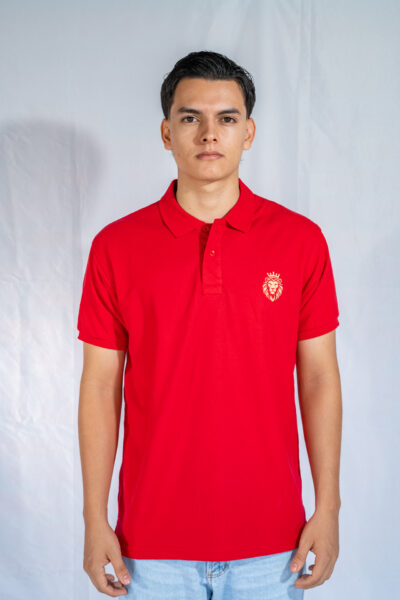 Camiseta Polo Roja - Dorado