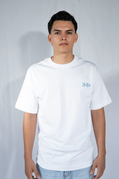 Camiseta Blanca - SNTM - Azul
